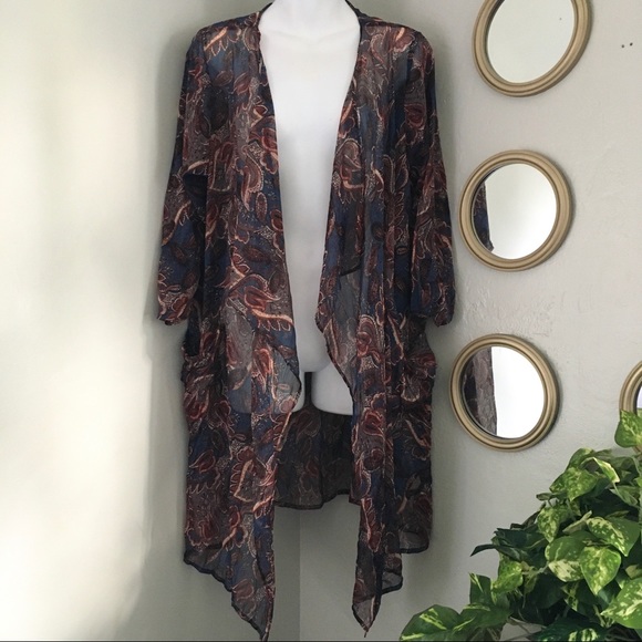 Band of Gypsies Jackets & Blazers - Band of Gypsies Paisley Duster Kimono
